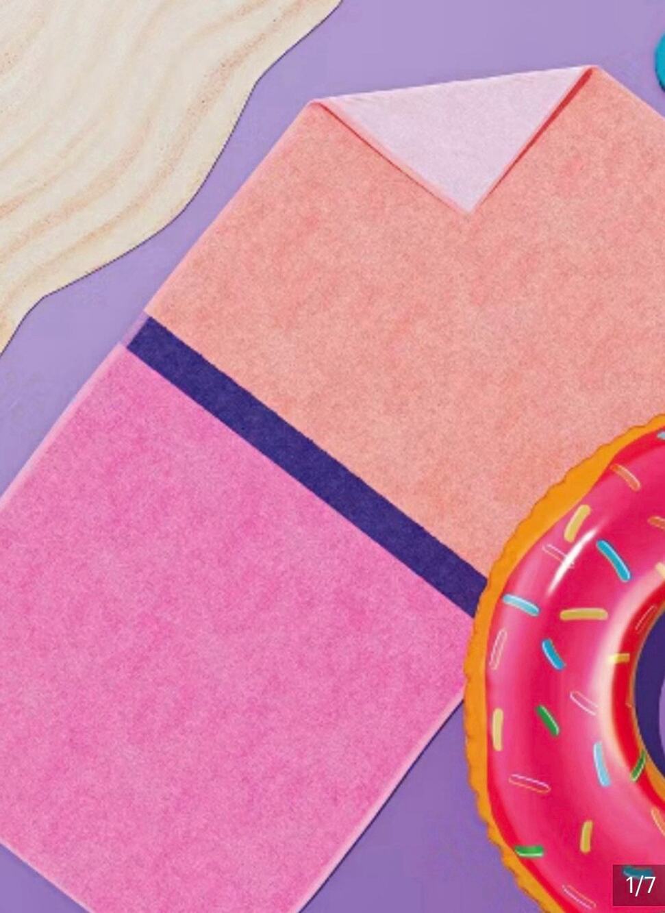 Sun Squad | Colorblock Beach Towel Cotton Terry | 3x6 | OVERSIZED + LUSH TERRY
